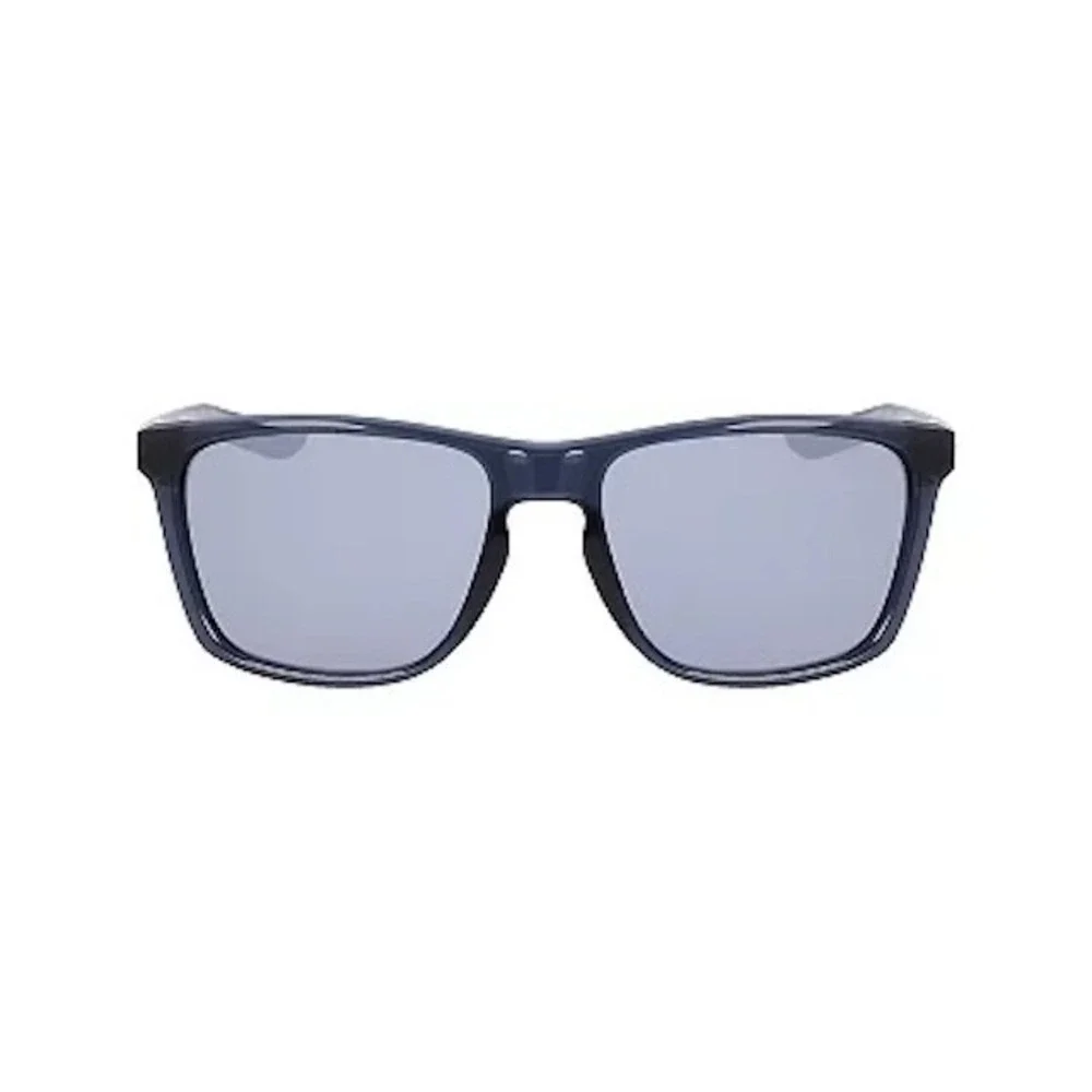 Nike Fortune 57mm Square Sunglasses Dark Gray Silver Flash UV Protection NWT